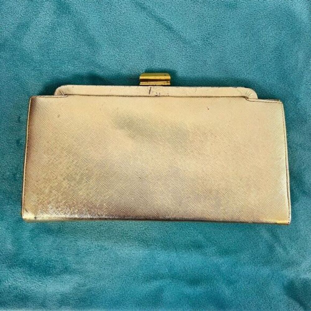 Vintage Hill and Dale Clutch Purse Gold Snap Top Bag Midcentury MCM‎